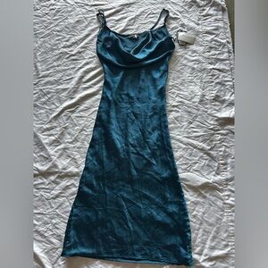 1. State Teal Backless Dress Size S